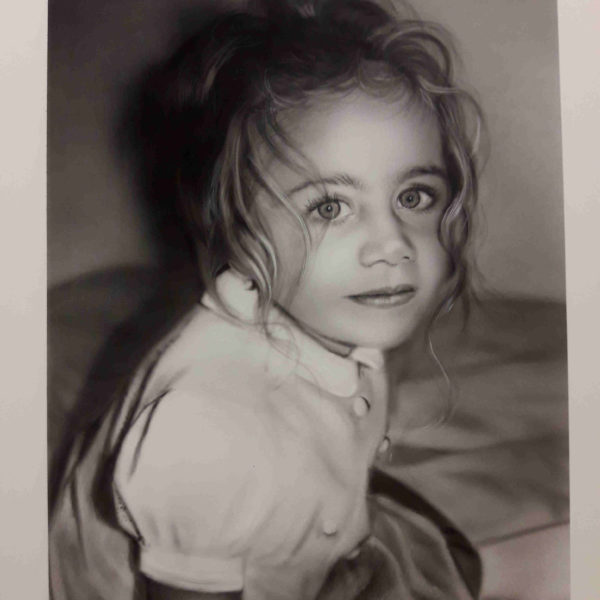 Schwar weiß airbrush